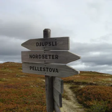 Høst turskilt på Fjelltopp