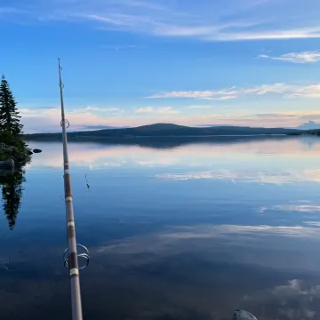 Sommer aftenfisking ved Nevelsøen